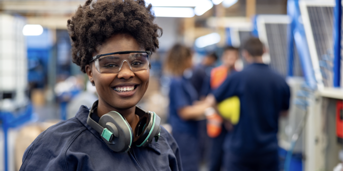Smiling employee