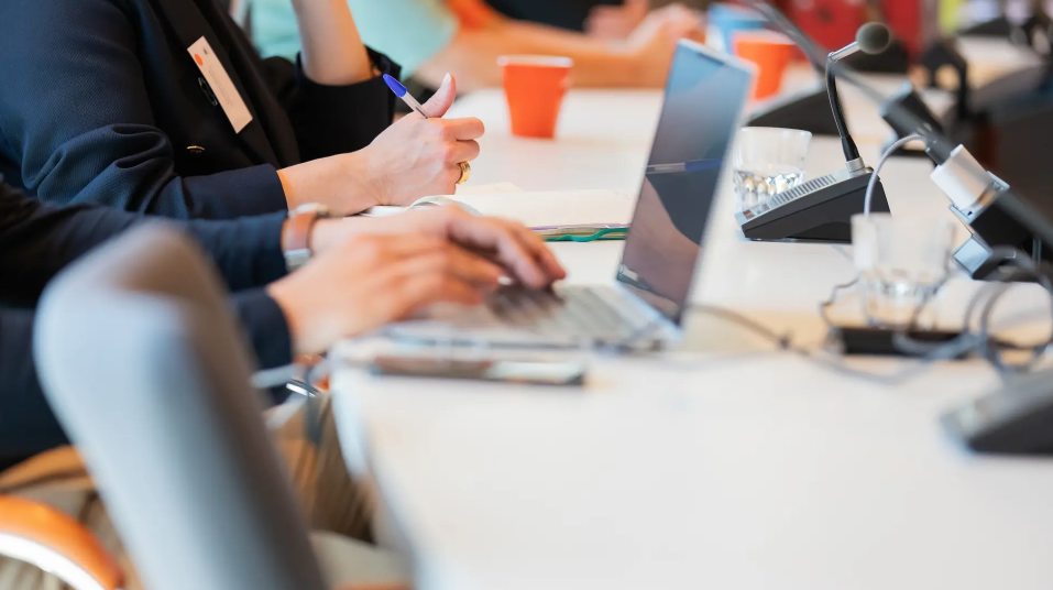 People talking in a meeting room