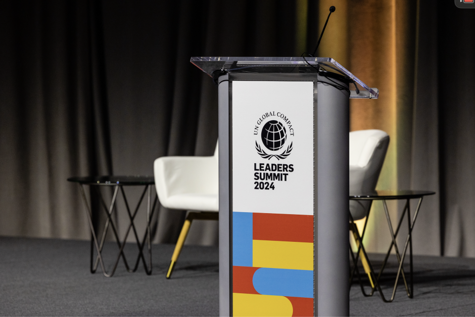 UNGA Leaders Summit Podium