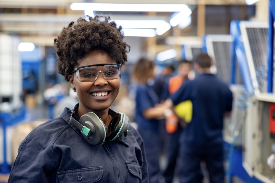 Smiling employee