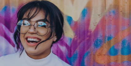 woman smiling