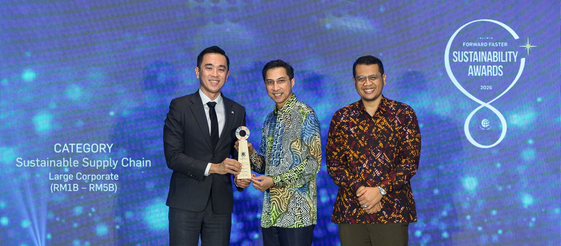 A man receiving an award