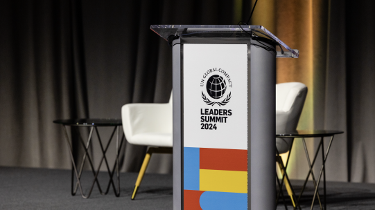 UNGA Leaders Summit Podium