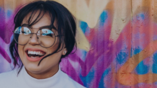 woman smiling