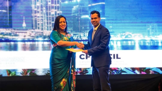 Woman Receiving an Award